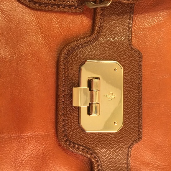 EUC LEATHER Cole Haan purse, brown and caramel - Picture 8 of 8